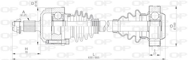 OPEN PARTS Приводной вал DRS6187.00